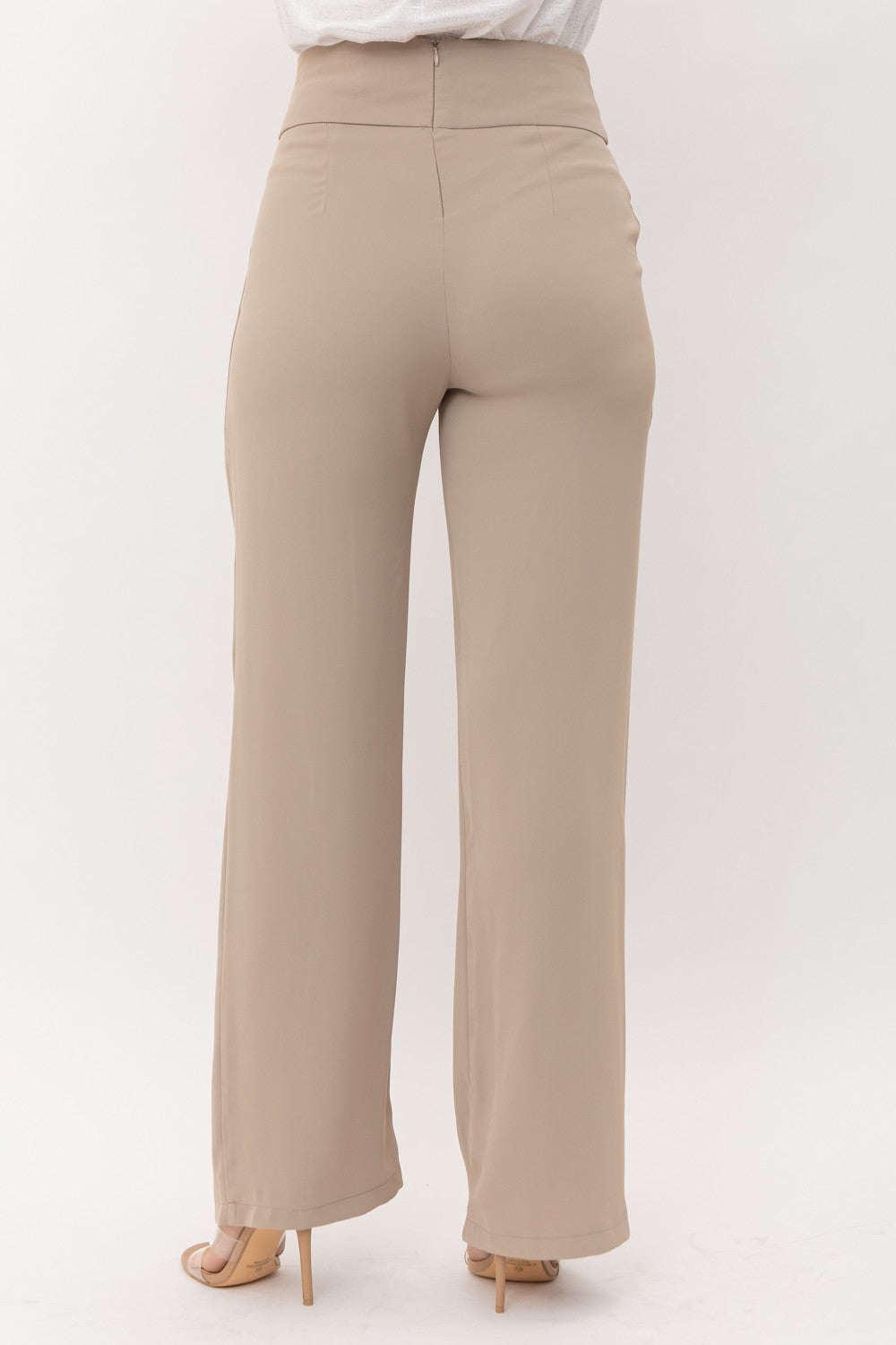 TCH8799A - Twist-Front Wide-Leg Pants