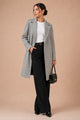 TCS24083 - Plaid Longline Coat