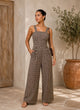 TM139 - Plaid Wide-Leg Jumpsuit