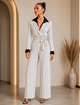 TM 425 - Pinstripe Wide-Leg Jumpsuit