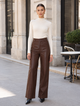 TCS 2718 - Faux Leather Wide-Leg Pants