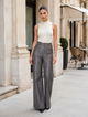 TCS 2718 - Faux Leather Wide-Leg Pants