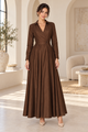 TM 561 - Collared Wrap Maxi Dress