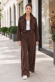 TM 499 - Cropped Utility Jacket & Wide-Leg Pants Set
