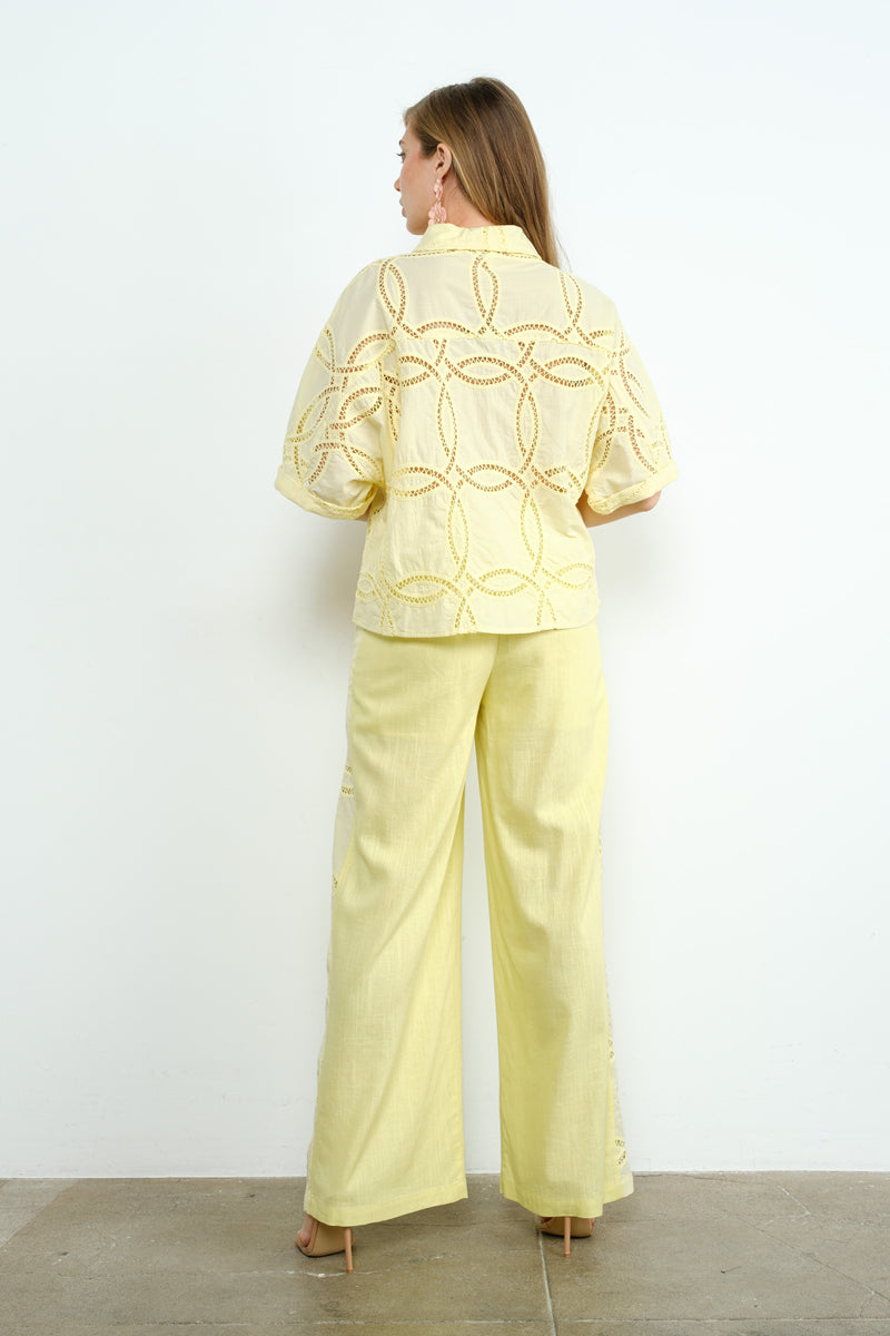 Eyelet Top & Pants Set
