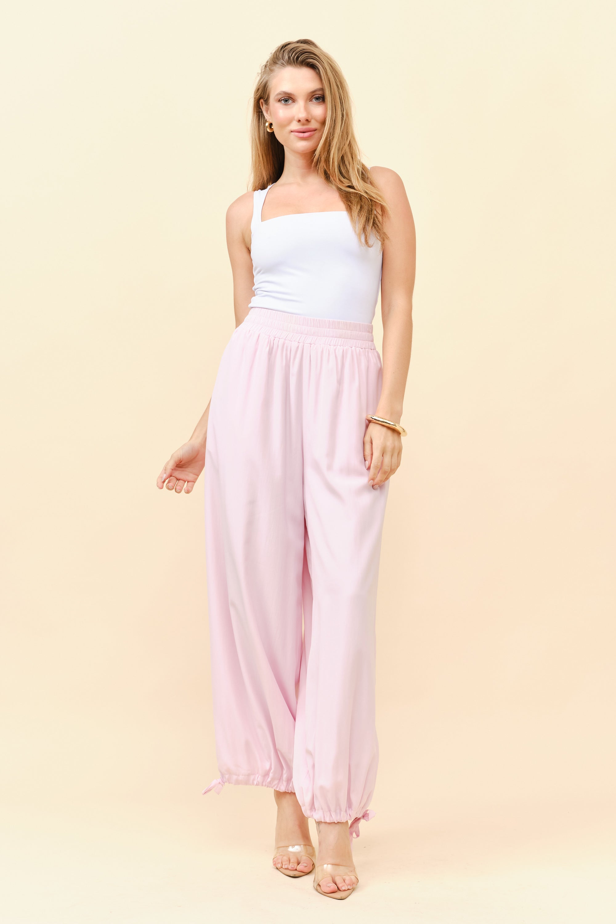 TCH0054- Harem Inspired Relaxed Fit Pants/ Pre-packed: S/M(4) – M/L(2) – 6pcs