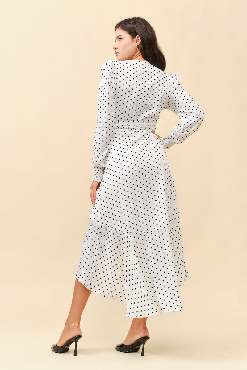 Polka Dot Wrap Dress