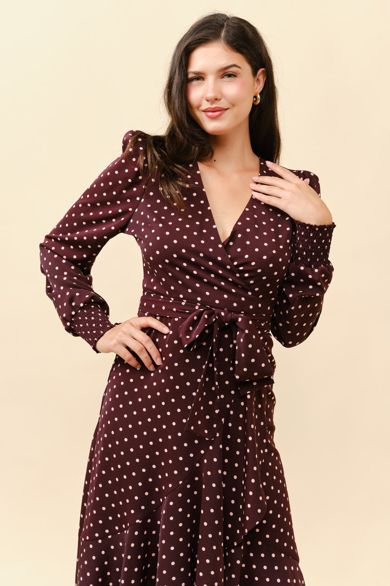 Polka Dot Wrap Dress