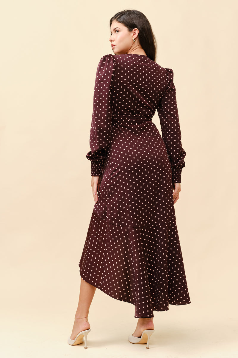 Polka Dot Wrap Dress