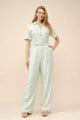 TCS2682- Button-Front Jumpsuit/ Pre-packed: S(2) – M(2) – L(2) – 6pcs