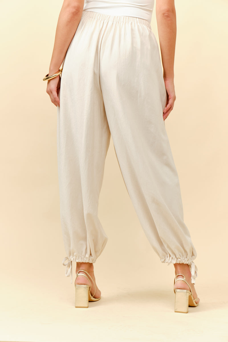 Faux Suede Harem Pants