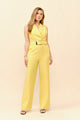 TCS0145- Sleeveless Notched Lapel Wide-Leg Jumpsuit with Belt/ Pre-packed: S(2) – M(2) – L(2) – 6pcs