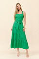 TCS2195S- Sleeveless Maxi Dress with Belt/ Pre-packed: S(2) – M(2) – L(2) – 6pcs
