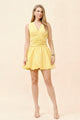 TCS2876- V-Neck Ruched Midsection Bubble Hem Mini Dress/ Pre-packed: S(2) – M(2) – L(2) – 6pcs