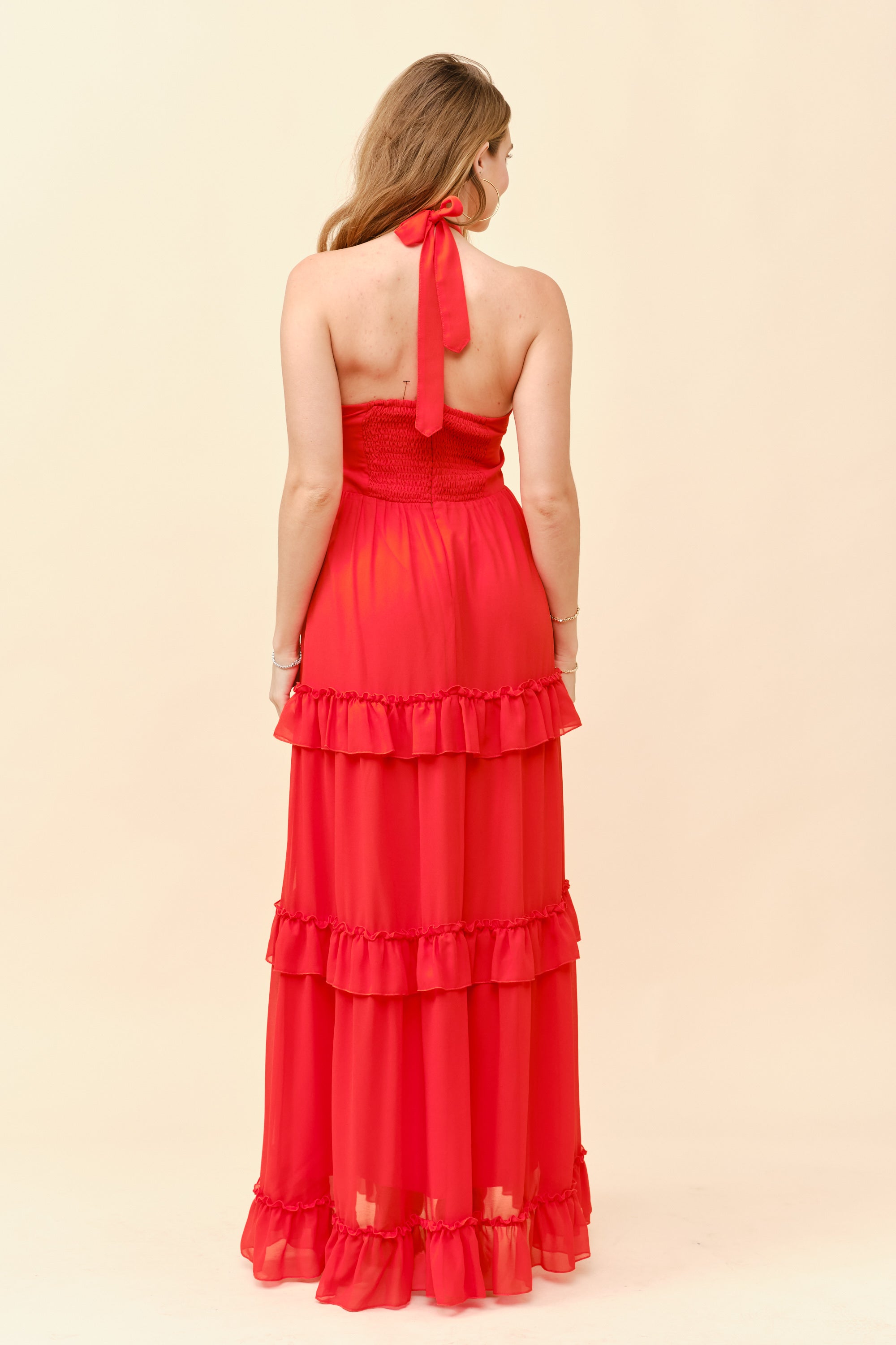 TCS2910- Halter Maxi Dress/ Pre-packed: S(2) – M(2) – L(2) – 6pcs