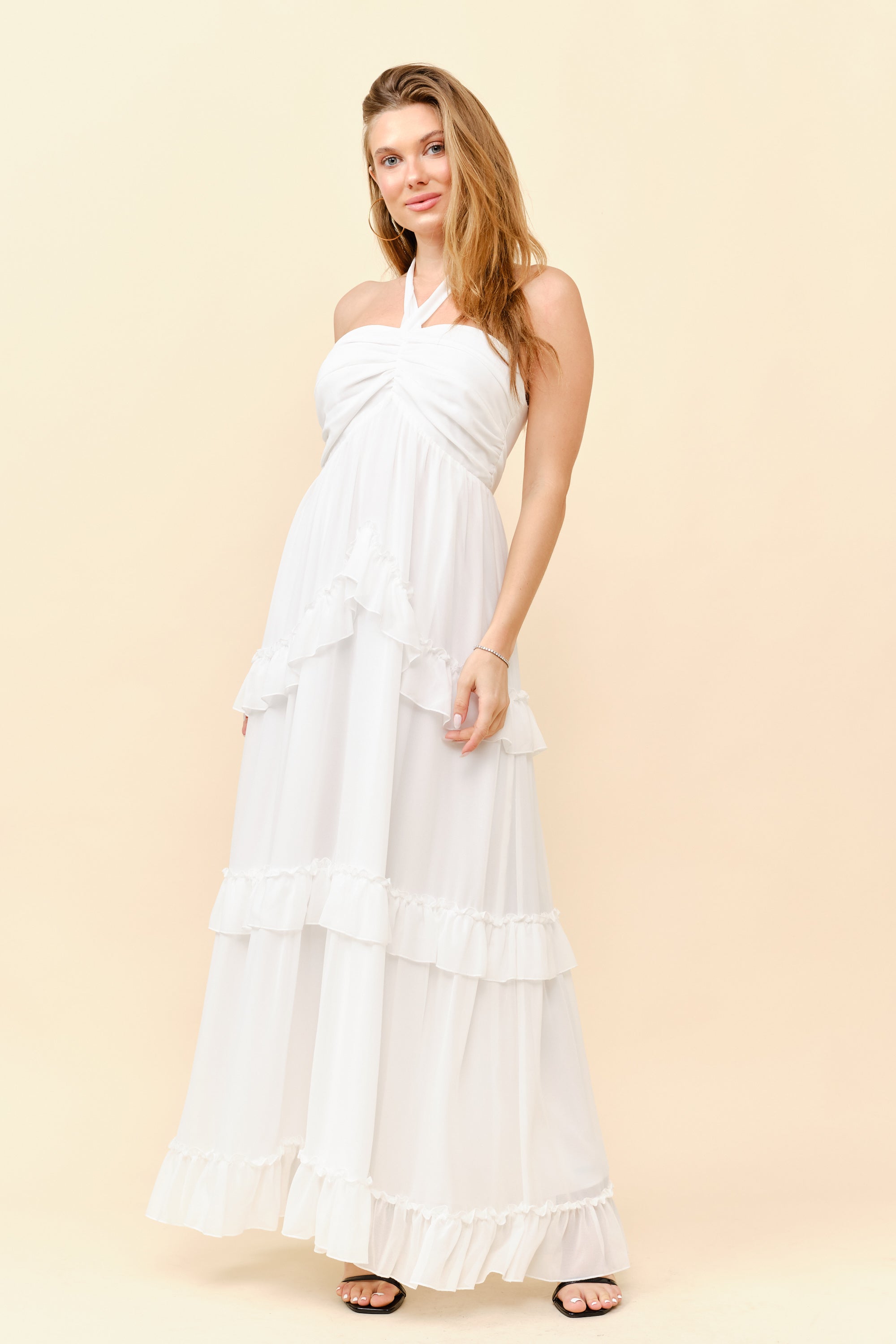 TCS2910- Halter Maxi Dress/ Pre-packed: S(2) – M(2) – L(2) – 6pcs