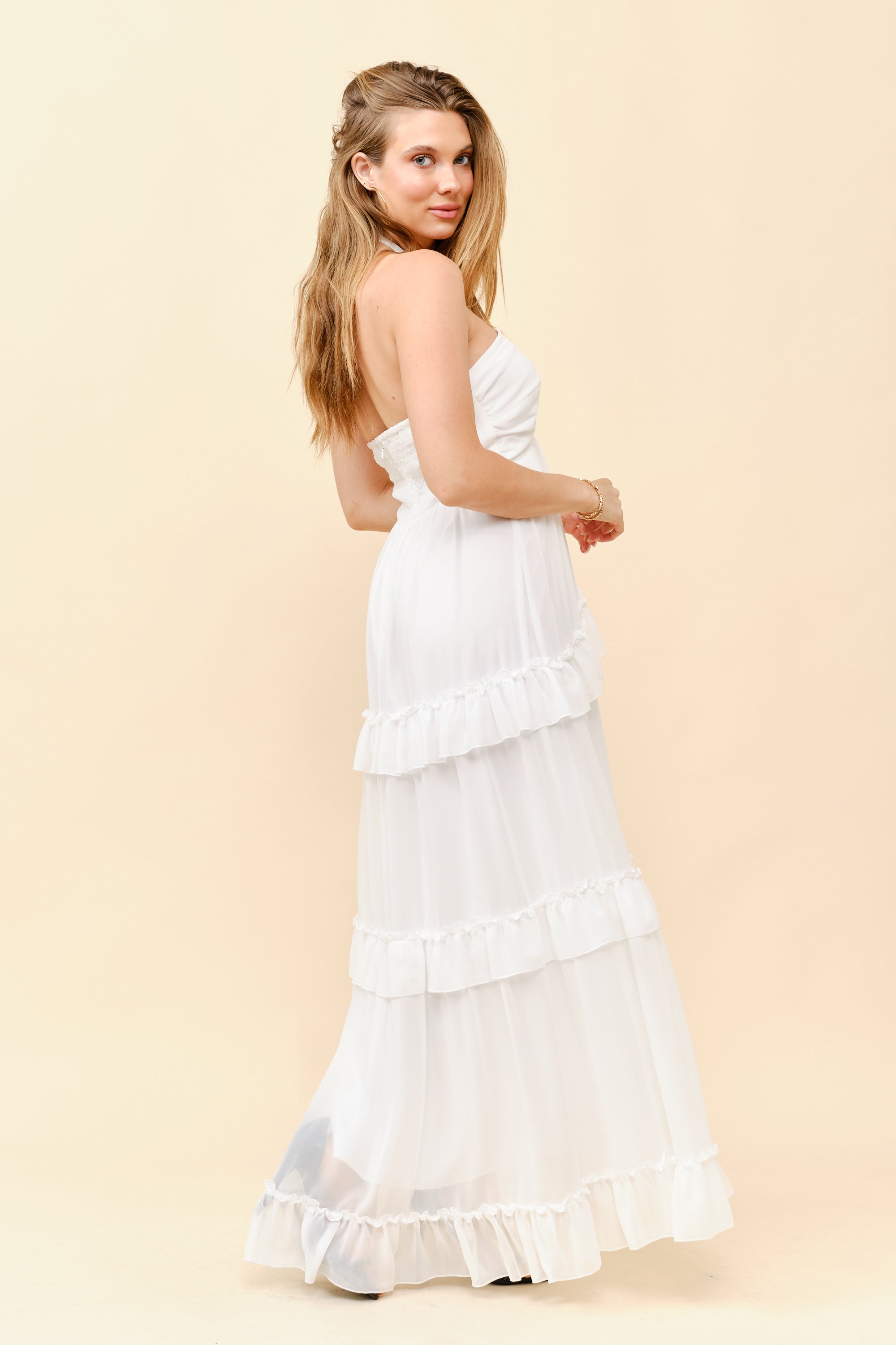 TCS2910- Halter Maxi Dress/ Pre-packed: S(2) – M(2) – L(2) – 6pcs
