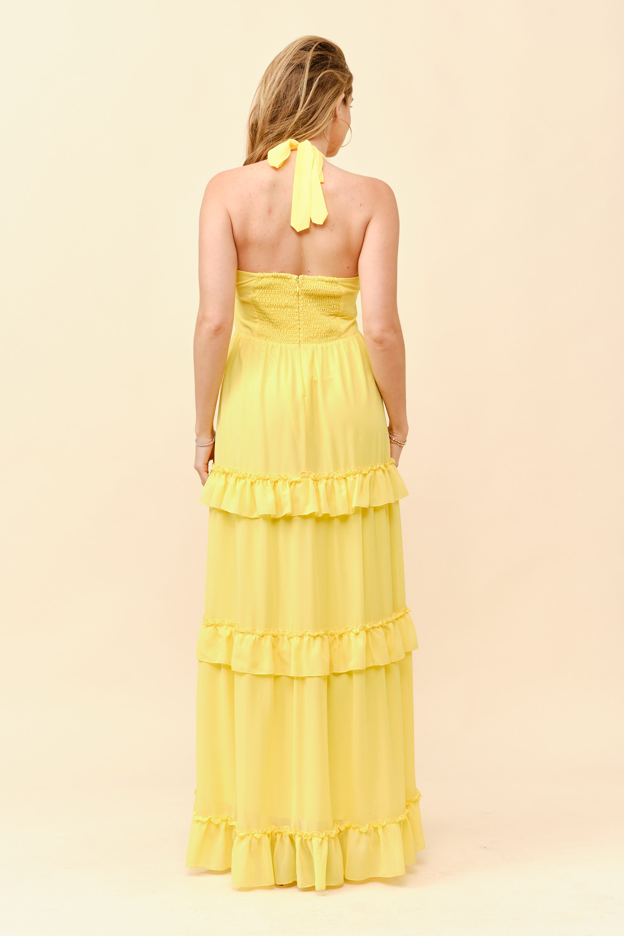 TCS2910- Halter Maxi Dress/ Pre-packed: S(2) – M(2) – L(2) – 6pcs