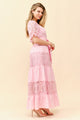 TCS2926- Flowy silhouette with a self-tie waist belt/ Pre-packed: S(2) – M(2) – L(2) – 6pcs
