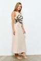 TCS2936 - One-Shoulder Maxi Dress with Floral Cut-Out Detail/ Pre-packed: S(2) – M(2) – L(2) – 6pcs
