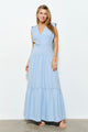 TCS2958 - Maxi Dress with Flutter Sleeves/ Pre-packed: S(2) – M(2) – L(2) – 6pcs