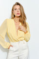 TCS2970- Surplice Long Sleeve Bodysuit Top