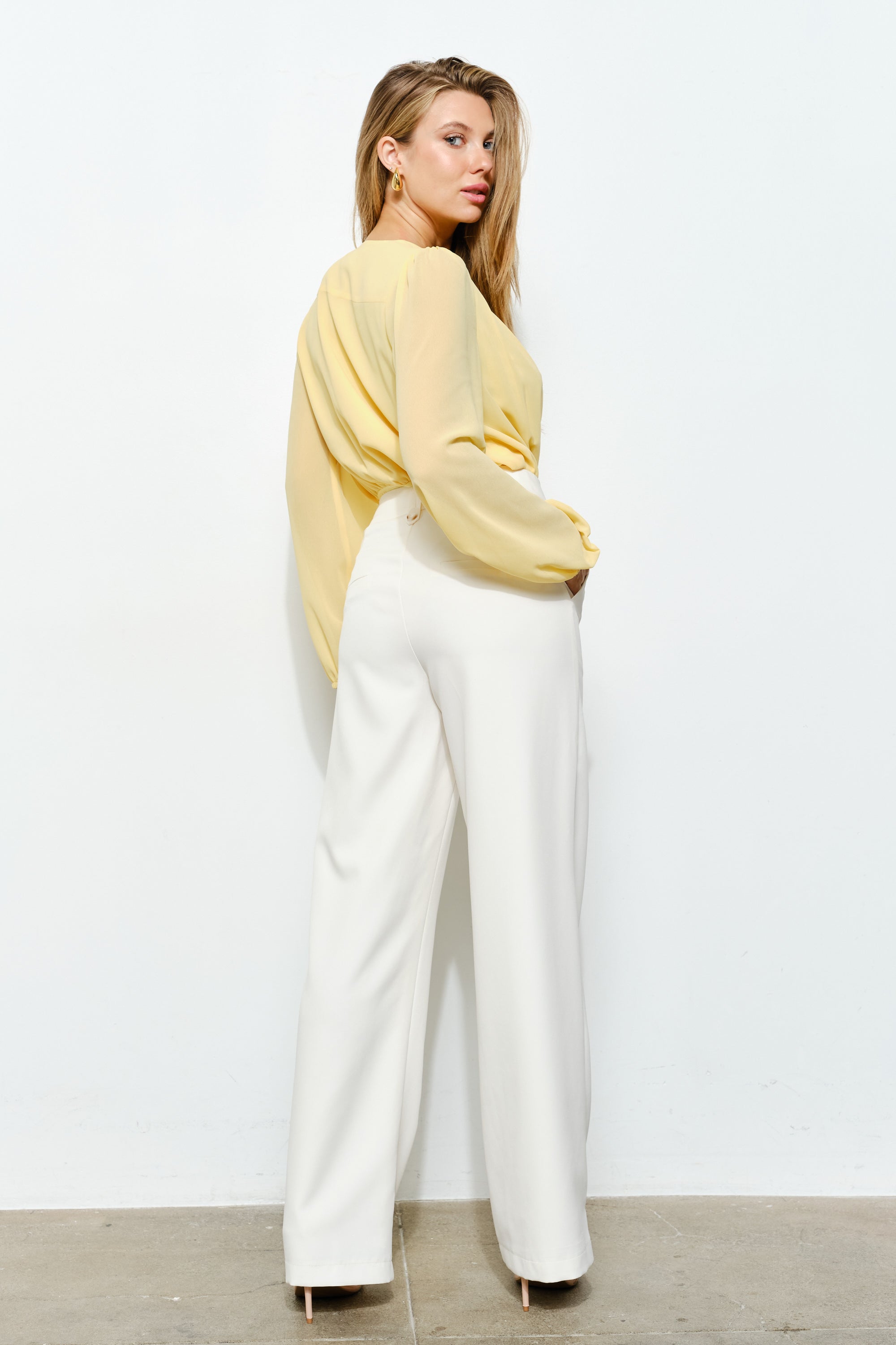 TCS2970- Surplice Long Sleeve Bodysuit Top