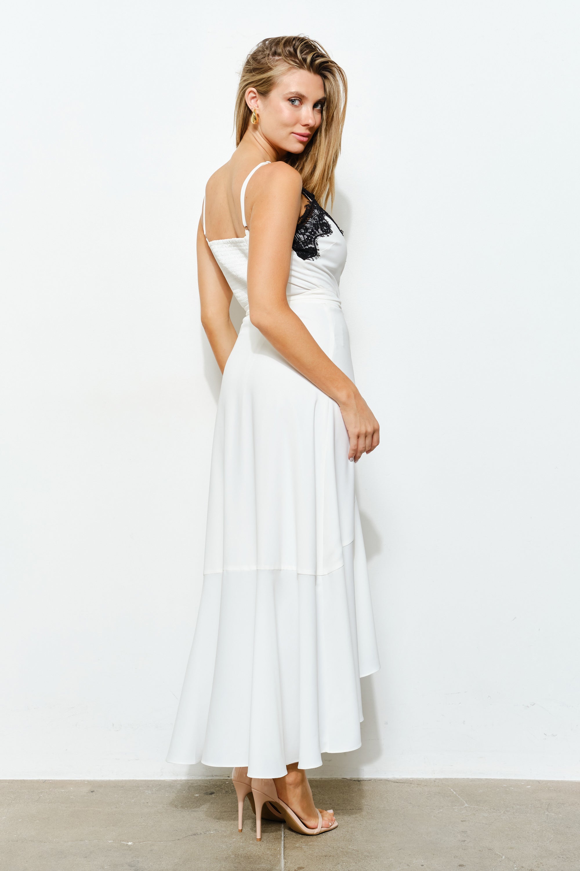 TCS2972- Lace Whisper Wrap Maxi Dress