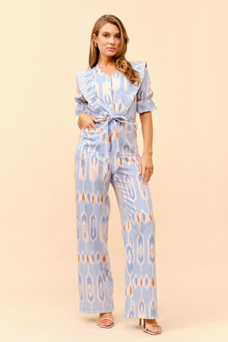 TCS2865- Ikat Inspired Jumpsuit/ Pre-packed: S(2) – M(2) – L(2) – 6pcs