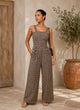 TM139- Plaid Wide-Leg Jumpsuit