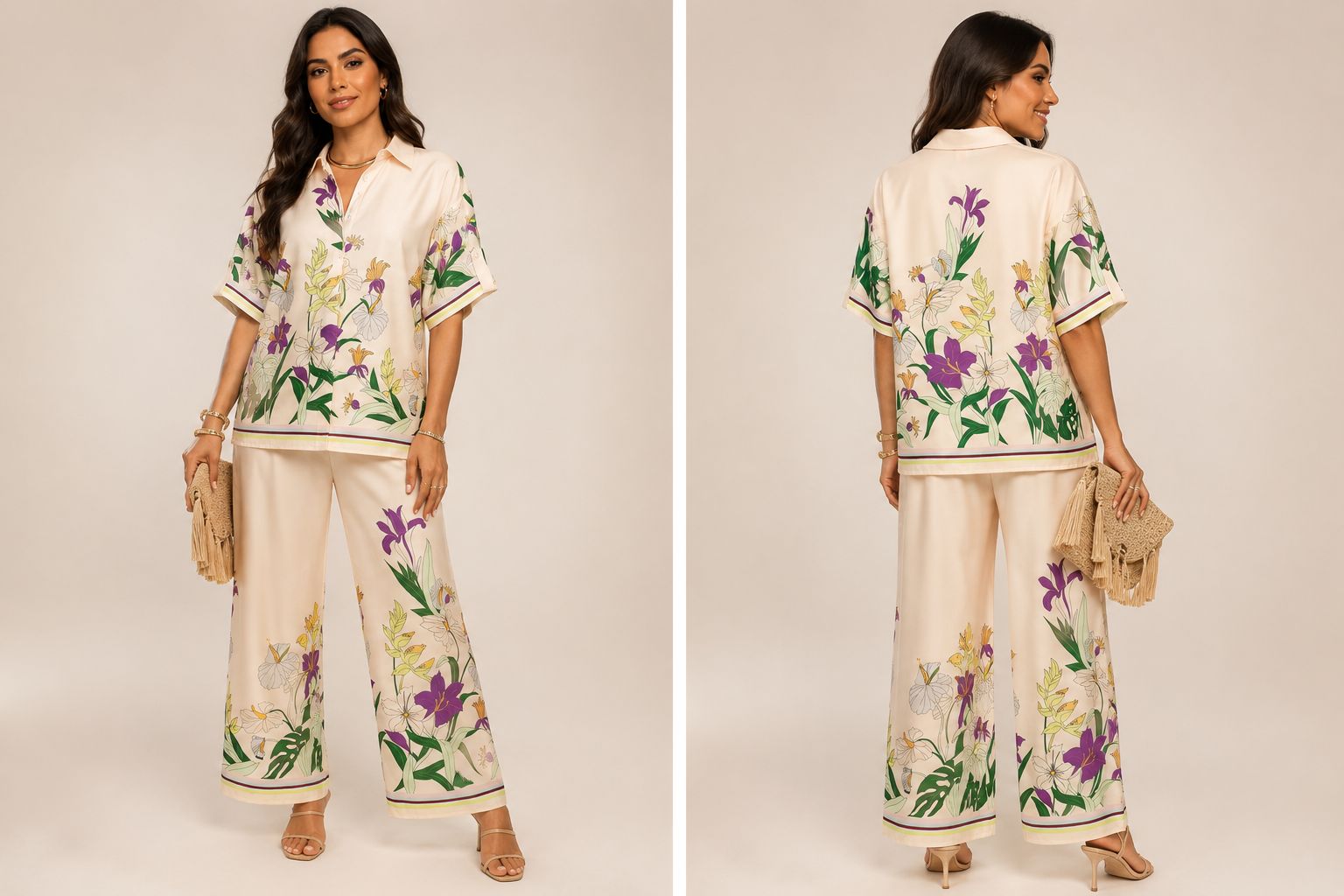 TCS2994 - Floral Border Print Set