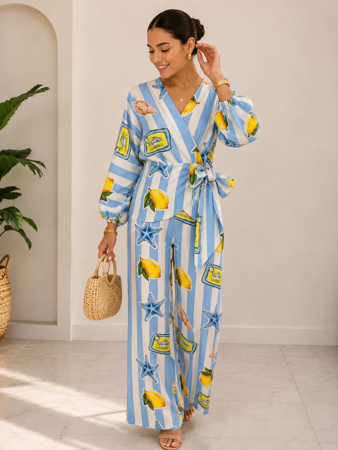 TCS3002 - Coastal Print Wrap Set