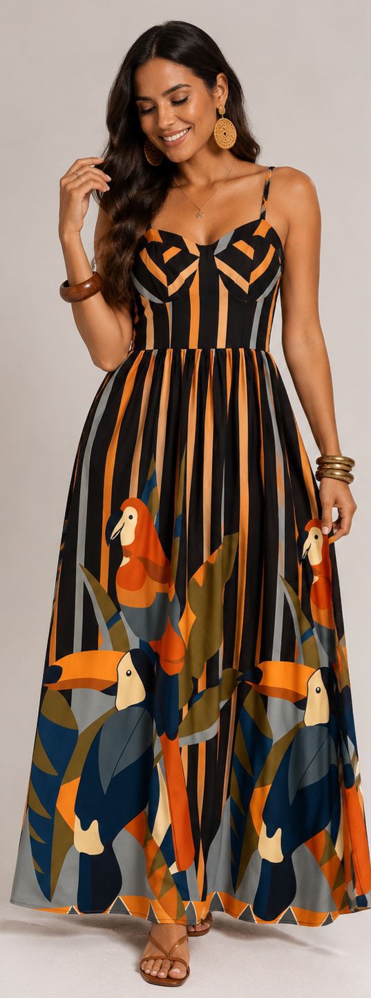 TCS3045 - Tropical Paradise Maxi Dress