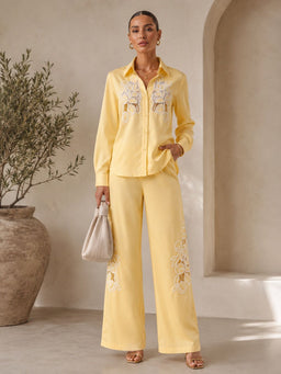 TCS2992 - Lace Detail Button-Down Top