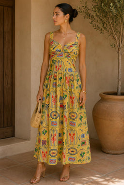 TCS3028 - Seaside Escape Printed Maxi Dress