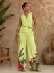 TCS3009 - Tropical Paradise Wrap Top & Wide-Leg Pant Set