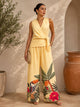 TCS3009 - Tropical Paradise Wrap Top & Wide-Leg Pant Set