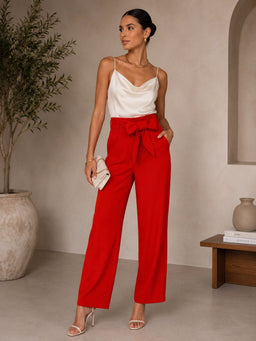 TCS3039 - Tie-Waist Wide Leg Pants