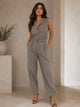 TM400 - Tailored Sleeveless Top & Wide-Leg Pant Set