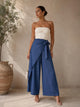 TM432 - Wrap Front Wide-Leg Pants