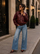 TCS3080 - Faux Leather Bomber Jacket