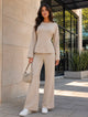 TCS3117 - Contoured Top & Wide-Leg Pants Set