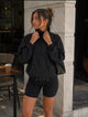 TCS3133 - High Collar Drawstring Bomber Jacket