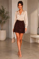 TCS3120 - Glam Sequin Overlay Skort