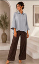 TCS520 - Relaxed Button-Up Blouse