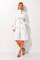 TCS 3158 - Pinstripe Belted Jacket & Bermuda Shorts Set