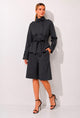 TCS 3158 - Pinstripe Belted Jacket & Bermuda Shorts Set