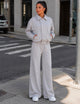 TM 494 - Collared Jacket & Wide-Leg Pants Set