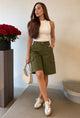 TCS 3210 - Gold-Button Cargo Bermuda Shorts
