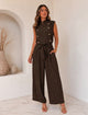 TM 507 - Modern Military-Inspired Wide-Leg Jumpsuit